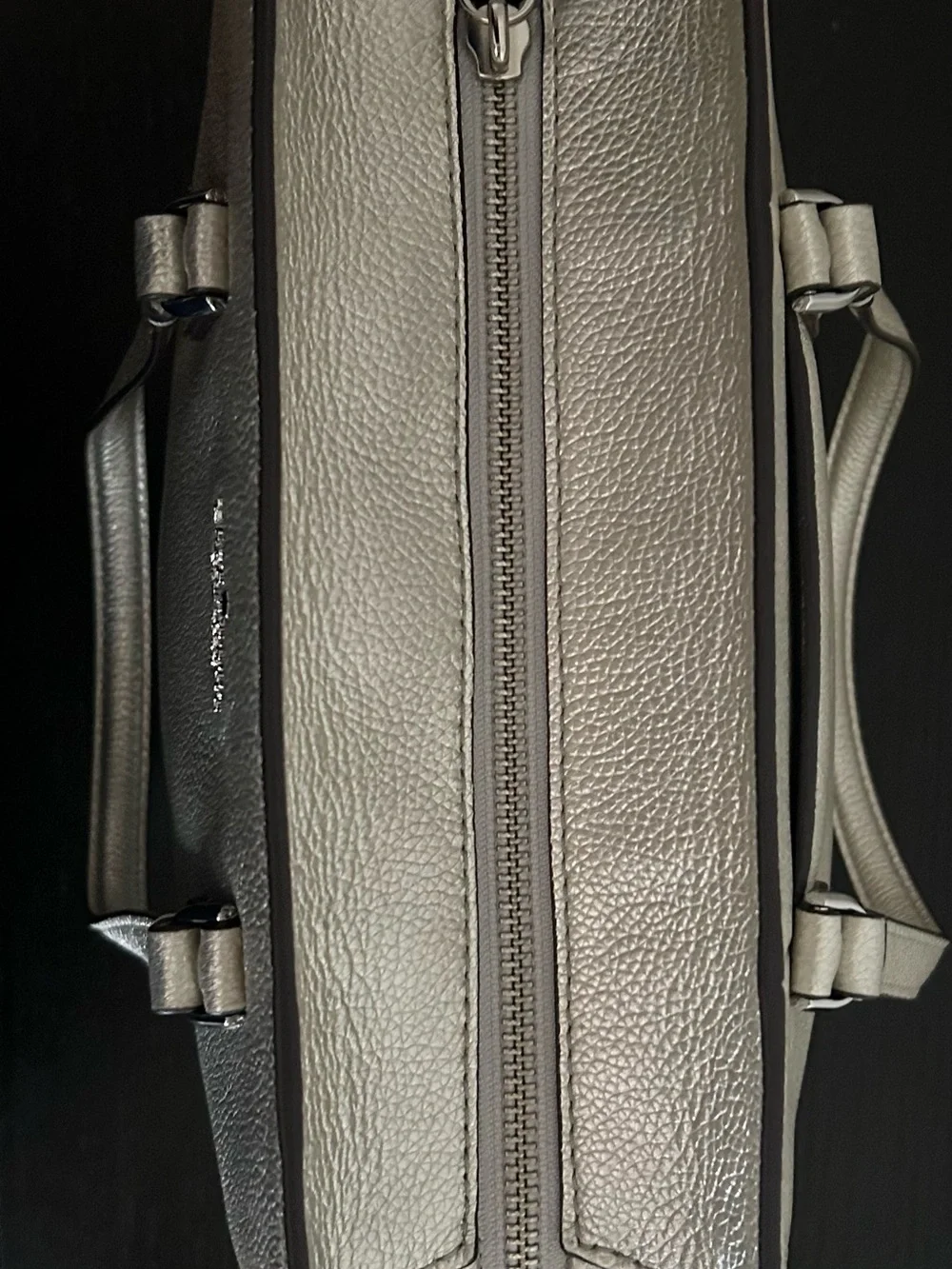 Kate Spade Patterson Drive Metallic Champagne Pebbled Leather Bag w/ Strap